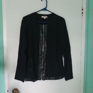 Le Grenier Black Zip-Up Blazer